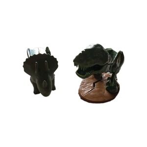 Tacosaurus Rex and Tricerataco Fun Dinosaur Taco Holders Set of 2 Green